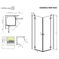 Душевая кабина Radaway Essenza New KDD правая часть кабины KDD 90R (385060-01-01R)