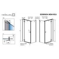 Душевая кабина Radaway Essenza New KDJ двери 110 правые (385041-01-01R)