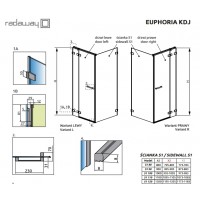 Душевая кабина Radaway Euphoria KDJ door 110 R прозрачное стекло (383041-01R)