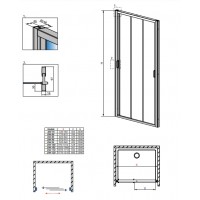Душова двері Radaway Evo DW 110 прозоре скло (335110-01-01)