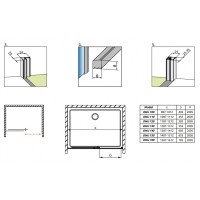 Душова двері Radaway idea DWJ 110 права прозоре скло (387015-01-01R)