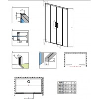 Душові двері Radaway idea DWD 140 прозоре скло (387124-01-01)