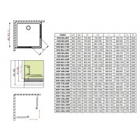 Левая часть кабины Radaway idea KDD 80 L (387061-01-01L)