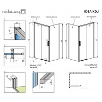 Боковая стенка Radaway Idea S1 75 R (387049-01-01R)