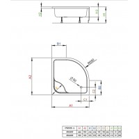 душовий піддон Radaway indos A 90x90 (SiA9090-01)