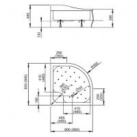 душовий піддон Radaway Korfu A 80x80 (4S88400-03)