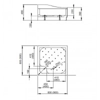 душовий піддон Radaway Korfu C 90x90 (4C99400-03)