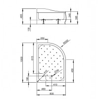 душовий піддон Radaway Korfu E 100x80 лівий (4E81400-03L)