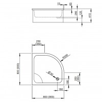 душовий піддон Radaway Naxos A 90x90 (SBA9941-1)