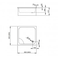 душовий піддон Radaway Naxos C 80x80 (SNC8841-28)