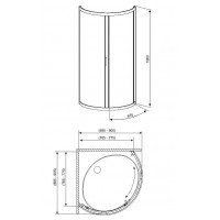 Душевая кабина Radaway Premium Plus B900 коричневое стекло 30473-01-08N