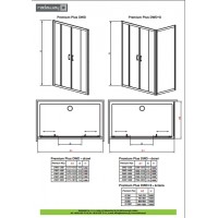 Душові двері Radaway Premium Plus DWD 160 коричневе скло (33363-01-08N)