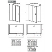 Душові двері Radaway Premium Plus DWJ 150 фабрік скло (33343-01-06N)