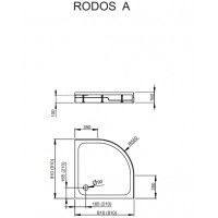 душовий піддон Radaway Rodos A 80x80 (4P88155-03)