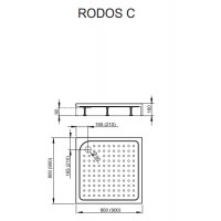 душовий піддон Radaway Rodos C 80x80 (4K88155-04)
