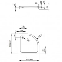 душовий піддон Radaway Siros A 80x80 (SBA8817-1)