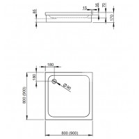 душовий піддон Radaway Siros C 80x80 (SBC8817-1)