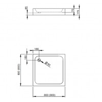 душовий піддон Radaway Siros C Compact 80x80 (SBC8817-2)