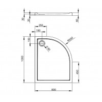 душовий піддон Radaway Tasos E 100x80 правий (STE1086-30R)