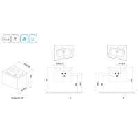 Тумба під кутовий умивальник Ravak 10° SD 550 L біла (X000000739)
