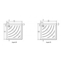 Душевой поддон Ravak Angela 80 PU (A004401120)