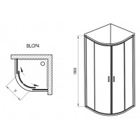 Душевая кабина Ravak Blix BLCP4-80 полiр.алюм/transparent (3B240C00Z1)