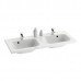 Подвійний умивальник Ravak Chrome 1200 white з переливом (XJG01112000)