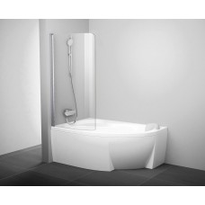 Штора для ванны Ravak CVSK1 ROSA 140/150 L белый/Transparent (7QLM0100Y1)