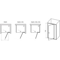 Душевые двери Ravak Pivot PDOP2-110 полир.алюм./transparent (03GD0C00Z1)