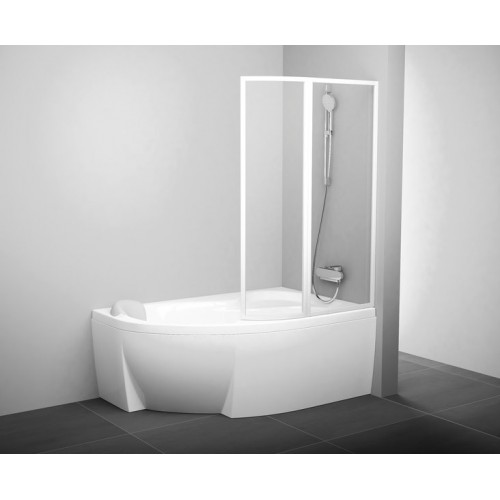 Штора для ванны Ravak VSK2 Rosa R 150 белый/Rain (76P8010041)