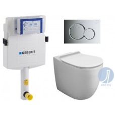 Комплект пристінний Унітаз Simas Vignoni Vi 18 з кришкою soft-close+бачок 109.300.00.5 з патрубком +клавіші Sigma01 хром (Vi01+Vi004+F88+109.300+11)