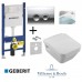 Комплект Унитаз подвесной Villeroy & Boch Omnia Architectura с крышкой soft-close+Geberit Duofix+ кнопка Delta 21 (458.121.21.1.N+5685HR01)