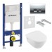 Комплект Унитаз подвесной Villeroy & Boch Omnia Architectura с крышкой soft-close+Geberit Duofix+ кнопка Delta 50 (458.121.21.1N+5684HR01)