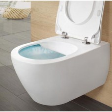 Унітаз підвісний Villeroy & Boch SUBWAY 2.0 Direct Flush Ceramic Plus з кришкою Soft Close Slim (5614R2R1)