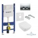 Унитаз подвесной Villeroy & Boch Venticello DirectFlush 4611RS01 с сиденьем 9M79S101 + Geberit 4 в 1(Delta 21) (458.121.21.1.N+4611RS01)