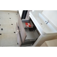 Тумба Ювента Ticino Мс-85 біла з умивальником Luxury 80