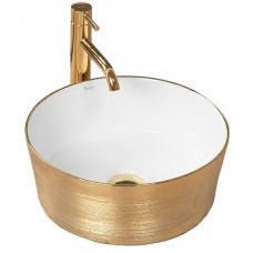 Умывальник на столешницу Rea Alisa 36,5x36,5 gold, REA-U8601