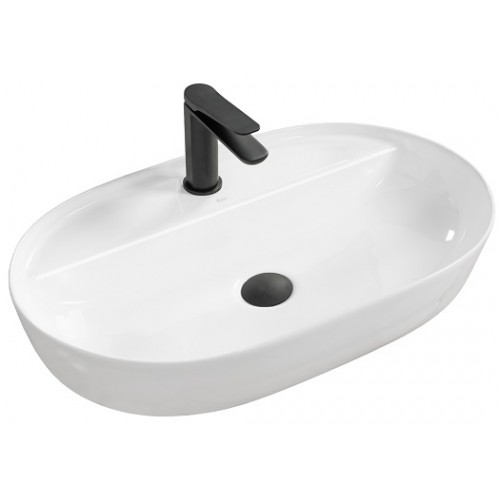 Умывальник на столешницу Rea Aura 60,5x40,5 white, REA-U7900