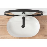 Умывальник на столешницу Rea Aura 60,5x40,5 white, REA-U7900