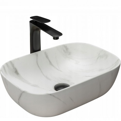 Раковина на столешницу Rea Belinda 46x32 marmur matt, REA-U8702