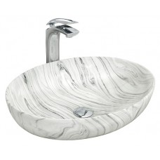 Умывальник на столешницу Rea Carola Slim 39x51,5 l.grey (REA-U8953)