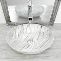 Умывальник на столешницу Rea Carola Slim 39x51,5 l.grey (REA-U8953)