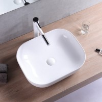 Раковина на столешницу Rea Mona Slim 40x50,5 белый (REA-U6300)