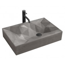 Умывальник Rea Rock 60x40 см Grey Mat, материал Konglomerat (REA-U7905)
