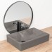 Умывальник Rea Rock 60x40 см Grey Mat, материал Konglomerat (REA-U7905)