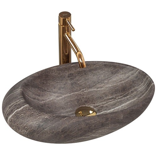 Умывальник Rea Roxy A 49x31 Stone d.grey (REA-U6649)