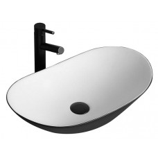 Умывальник на столешницу Rea Royal Black White (REA-U6600)