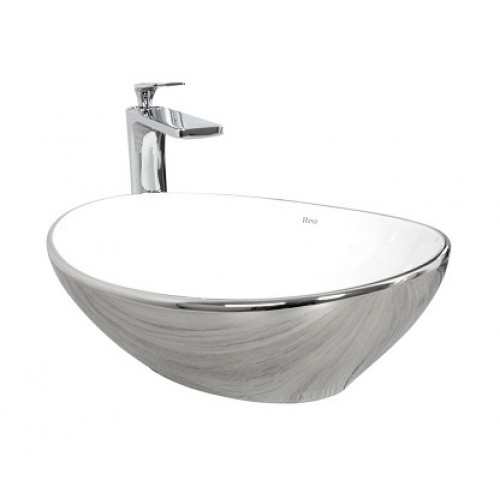 Раковина Rea Sofia 41x34,5 silver/white, REA-U0420