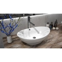 Умывальник на столешницу Rea Wendy 39x59,5 белый (REA-U0157)