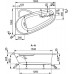 Ванна Vagnerplast Selena L 160x105 с ножками, левая (VPBA163SEL3LX-04)